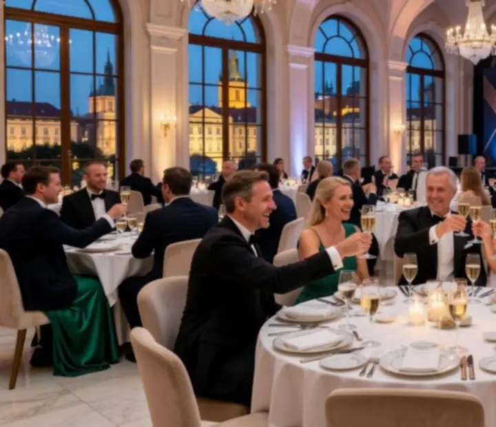 Hosté na exkluzivním firemním galavečeru s profesionální produkcí Moradiak